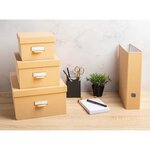 Classeur À Levier Prem'touch Officebyme Dos 80mm - Beige - X 10 - Exacompta