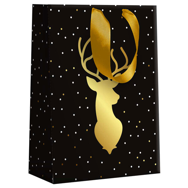 Sac Cadeau Cerf Noir - Grand Format - Draeger paris