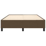 vidaXL Cadre de lit Marron foncé 140x190 cm Tissu