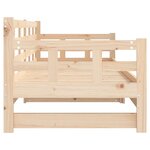 vidaXL Lit coulissant sans matelas bois de pin massif 2x(90x200) cm