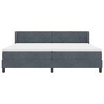 lit à ressorts vidaXL avec matelas gris foncé 200x200 cm en velours
