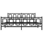 vidaXL Cadre de lit métal sans matelas avec pied de lit noir 183x213cm