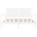 vidaXL Cadre de lit sans matelas blanc 160x200 cm bois de pin massif