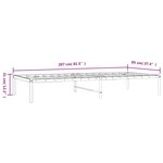 vidaXL Cadre de lit métal noir 90x200 cm