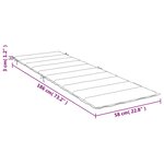 vidaXL Coussin de chaise longue crème mélangé 186x58x3 cm tissu