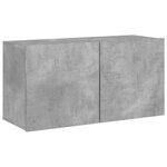 vidaXL Unités murales TV 5 Pièces gris béton bois d'ingénierie