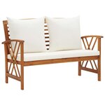 Salon de jardin meuble d'extérieur ensemble de mobilier 2 pièces avec coussins bois d'acacia solide 02_0015882