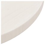 vidaXL Dessus de table rond blanc Ø40x3 cm bois de pin massif