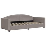vidaXL Lit de jour avec gigogne et tiroirs sans matelas taupe 90x200cm