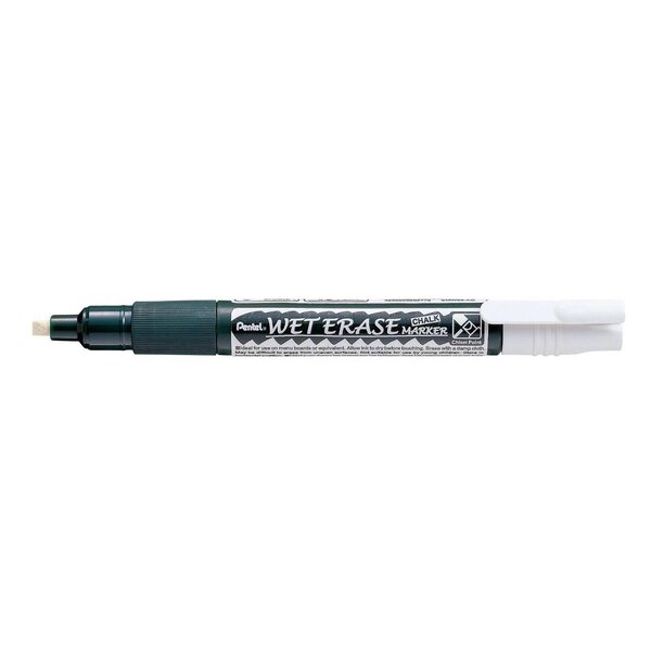 Marqueur WET ERASE CHALK Pointe biseautée 0 6-4 mm Blanc x 12 PENTEL