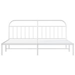 vidaXL Cadre de lit métal sans matelas et tête de lit blanc 193x203 cm