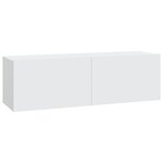 vidaXL Ensemble de meubles TV 7 Pièces Blanc Bois d'ingénierie