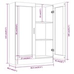 vidaXL Armoire à vitrine Sonoma gris 82 5x30 5x115cm Bois d'ingénierie