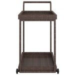 vidaXL Chariot de bar Marron 100x45x83 cm Résine tressée
