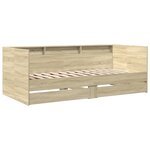 vidaXL Lit de jour et tiroirs chêne sonoma 90x200cm bois d'ingénierie