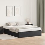 Cadre de lit avec rangement vidaXL en chêne noir 140x190 cm