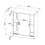 Casier de bureau armoire meuble de rangement pour bureau atelier chambre acier de bureau rieti acier laqué 90 x 40 x 90 cm gris clair 03_0008814
