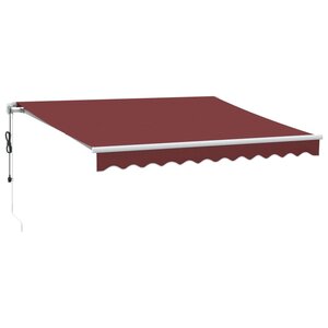 vidaXL Auvent rétractable automatique bordeaux 300x250 cm