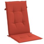 vidaXL Coussins de chaise à dossier haut lot de 6 rouge mélangé tissu