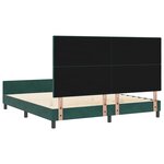 vidaXL Cadre de Lit Vert Foncé 180x200 cm Velours