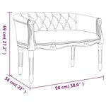 vidaXL Banc Gris foncé 98x56x69 cm Velours