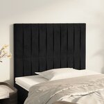 vidaXL Têtes de lit 2 Pièces Noir 80x5x78/88 cm Velours