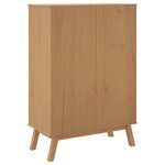 vidaXL Buffet haut OLDEN blanc marron 85x43x125 cm bois massif de pin