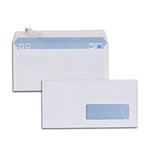500 Enveloppes DL 110 x 220 mm avec fenêtre 35 x 100 mm papier velin 80 gr