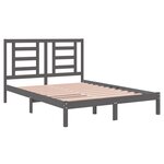vidaXL Cadre de lit sans matelas gris 150x200 cm bois de pin massif