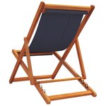 vidaXL Chaises de plage pliables lot de 2 bleu tissu