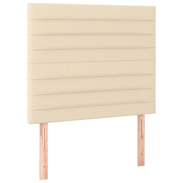vidaXL Têtes de lit 2 Pièces Crème 80x5x78/88 cm Tissu