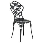 Ensemble de bistro jardin meuble extérieur terrasse 3 pièces aluminium coulé noir 02_0013513
