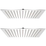vidaXL Pomme de douche plongeante 2 Pièces Acier inoxydable 25x25 cm