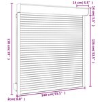 vidaXL Volet roulant aluminium 140x150 cm anthracite