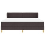 lit à ressort vidaXL avec matelas en marron foncé  180x200 cm  tissu