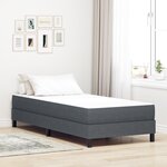 Matelas ressorts ensachés vidaXL Gris foncé Moyen 100x200x20 cm Tissu