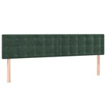 vidaXL Tête de lit à LED Vert foncé 200x5x78/88 cm Velours