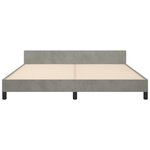 vidaXL Cadre de lit avec tête de lit Gris clair 180x200 cm Velours