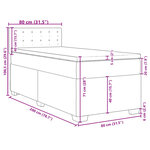 vidaXL Sommier à lattes de lit avec matelas Blanc 80x200 cm Similicuir