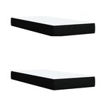 vidaXL Sommier à lattes de lit avec matelas Noir 200x200 cm Tissu