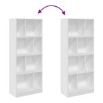 vidaXL Bibliothèque blanc 57x28 5x141 cm bois d'ingénierie