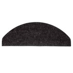 vidaXL Tapis d'escalier autocollants 15 Pièces 65x22 5x3 5 cm Anthracite