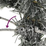 vidaXL Sapin de Noël artificiel avec neige floquée 120 cm PVC et PE