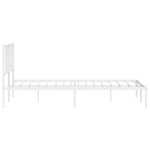 vidaXL Cadre de lit métal sans matelas et tête de lit blanc 193x203 cm