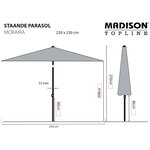 Madison Parasol de jardin Moraira 230x230 cm écru