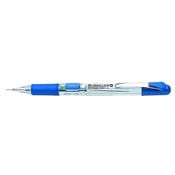 Porte mines techniclick g avance latérale corps bleu mine 0 5 mm pentel