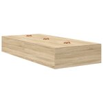 Cadre de Lit de Rangement vidaXL Chêne Sonoma 80x200 cm