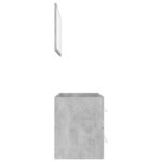 vidaXL Ensemble de meubles de salle de bain 2 Pièces Gris béton Aggloméré