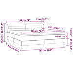 vidaXL Sommier à lattes de lit avec matelas Taupe 180x200 cm Tissu