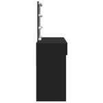 vidaXL Coiffeuse avec LED noir 100x40x130 cm